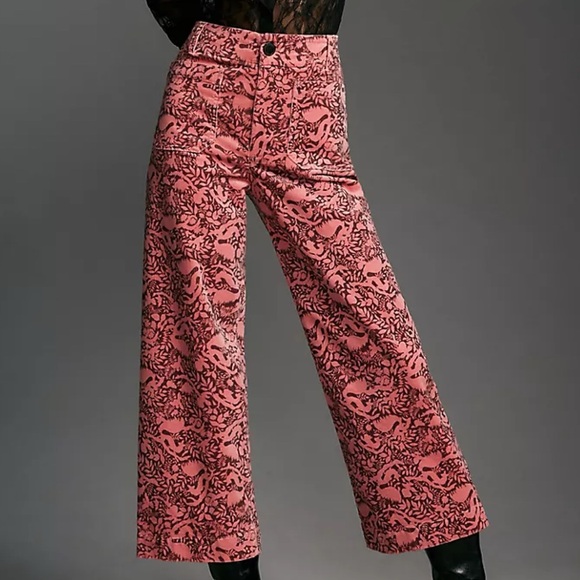 Anthropologie The Colette Cropped Wide-Leg Corduroy Pants - Picture 5 of 7
